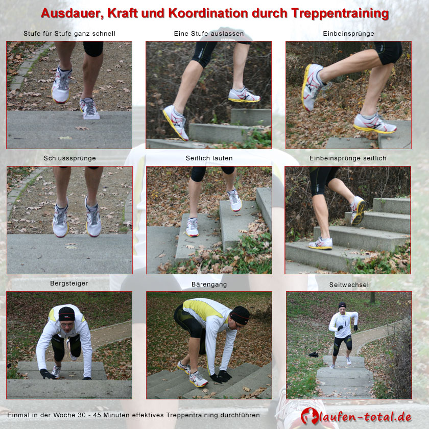 Treppentraining: 9 Übungen