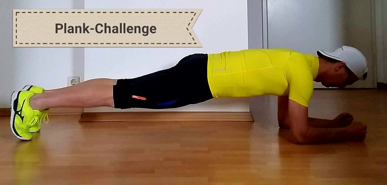 Laufen total-Plank-Challenge